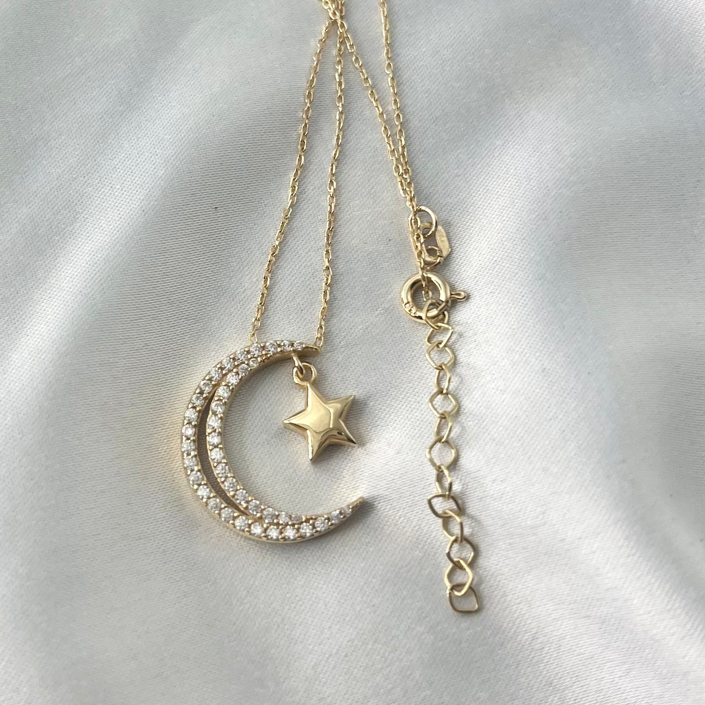 Crescent Moon & Star Necklace NL118