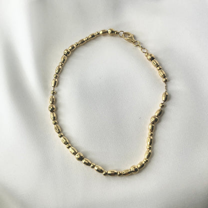 Beaded Bracelet Yellow Gold BR107