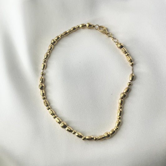 Beaded Bracelet Yellow Gold BR107