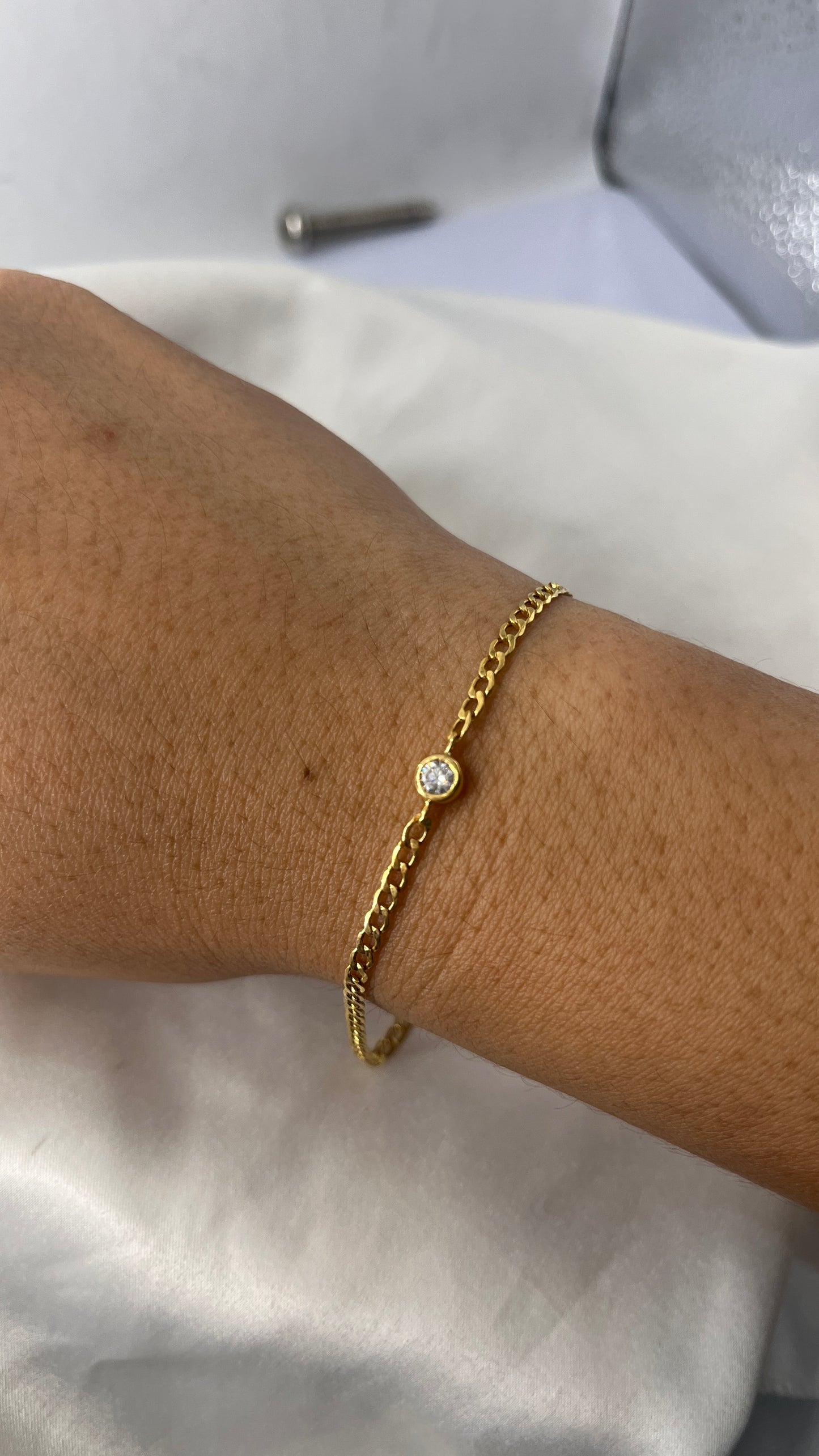 Solo Diamond Curb Chain Bracelet BR107
