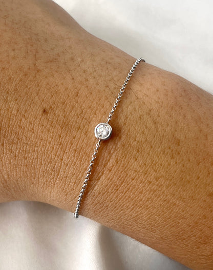 Solo Diamond White Gold Bracelet BR104
