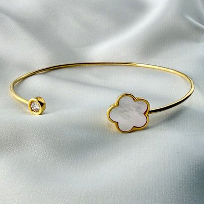 Mother of Pearl Diamond Bangle BR116