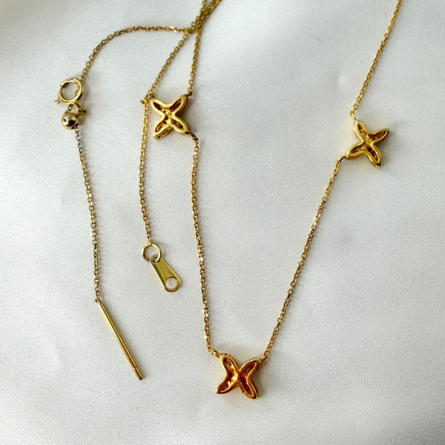 Bloom Flower Diamond Necklace NL203