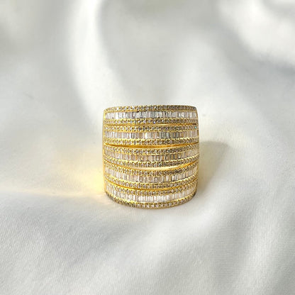 Layered Baguette Diamond Ring RG092