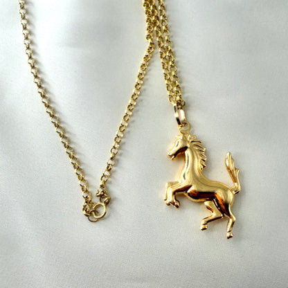 Yellow Gold Horse Necklace NL201