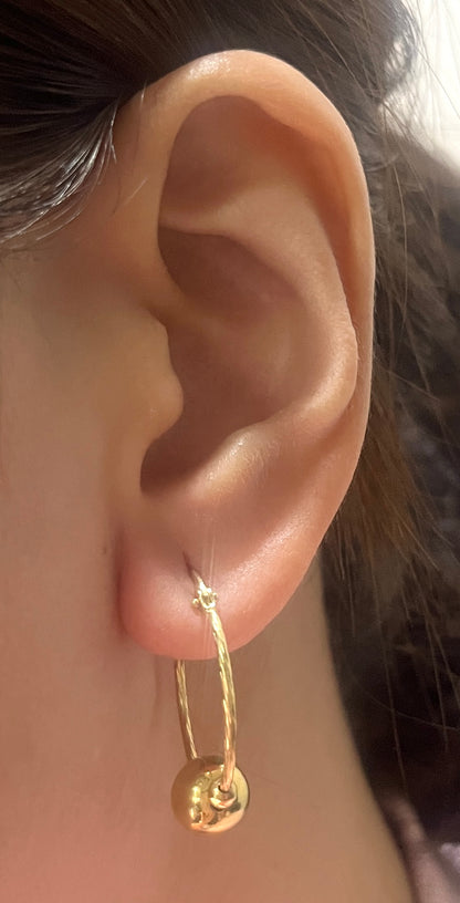 Ball Creole Earrings GD007