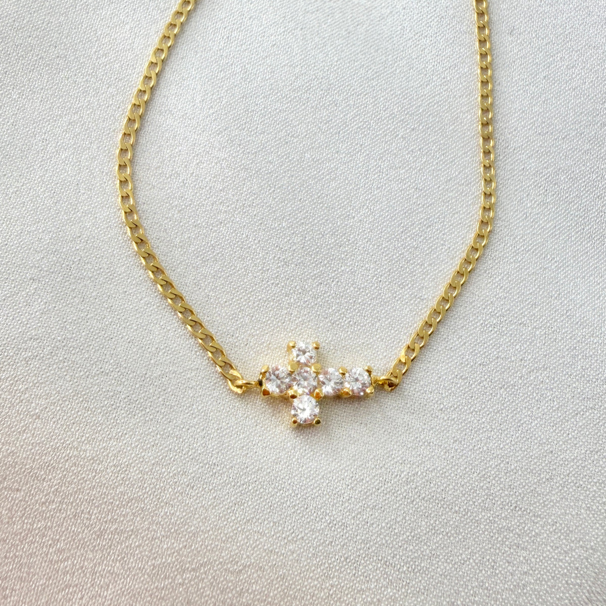 Yellow Gold Cross Bracelet BR125