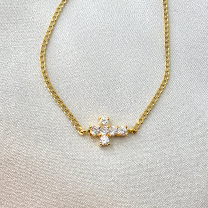 Yellow Gold Cross Bracelet BR125