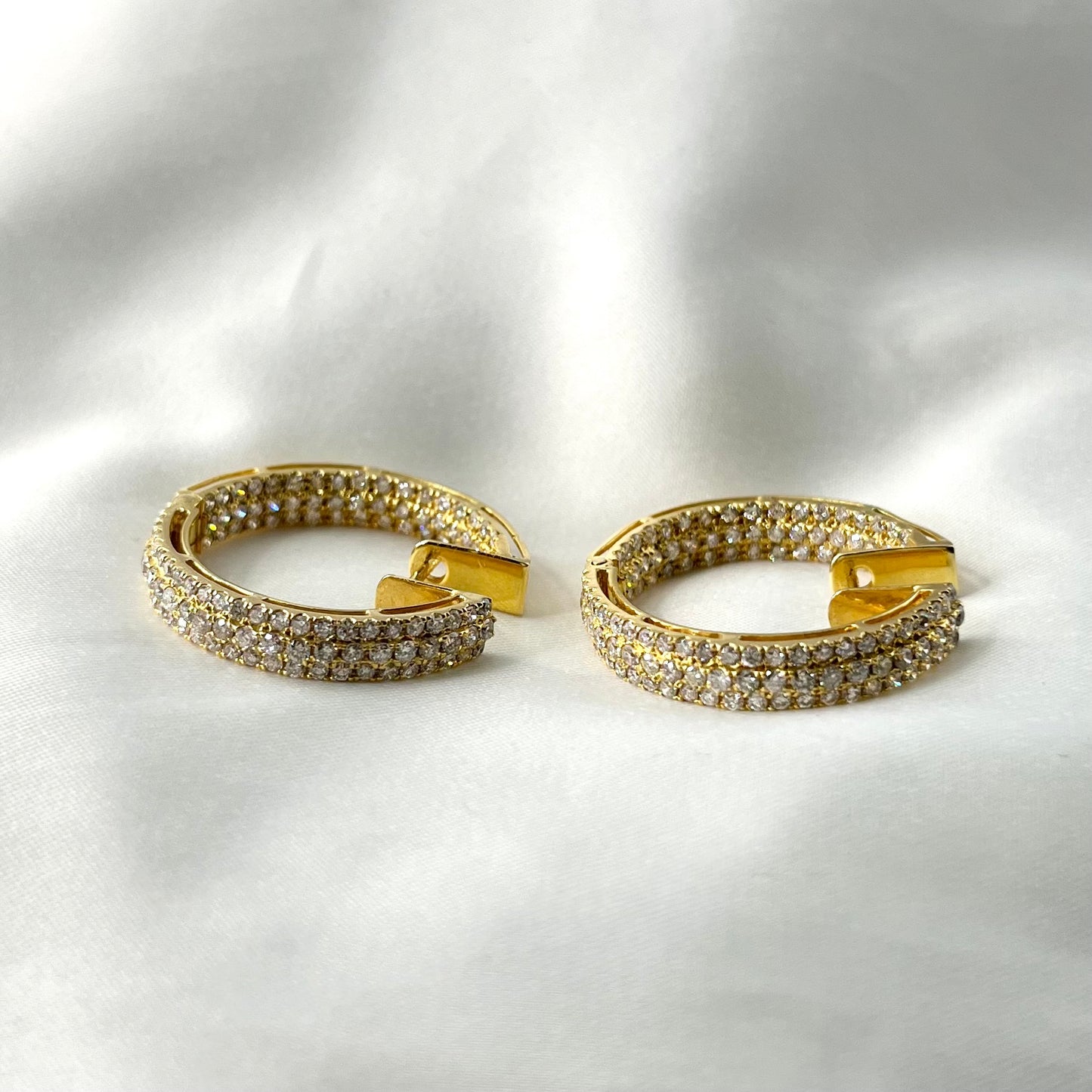 In & Out Hoop Diamond Earrings ER119