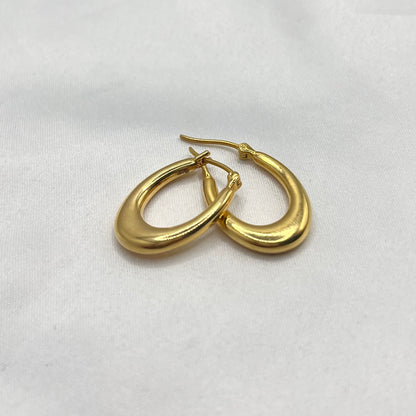 Oval Creole Earrings GD006