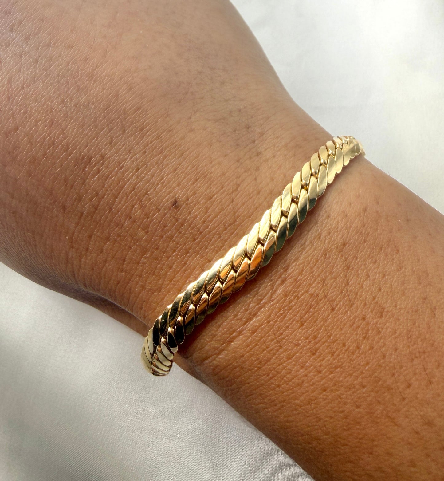 Cuban Yellow Gold Bracelet BR120