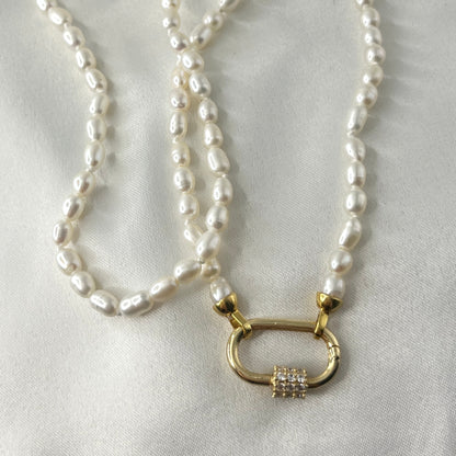Carabiner Pearl Choker NL171