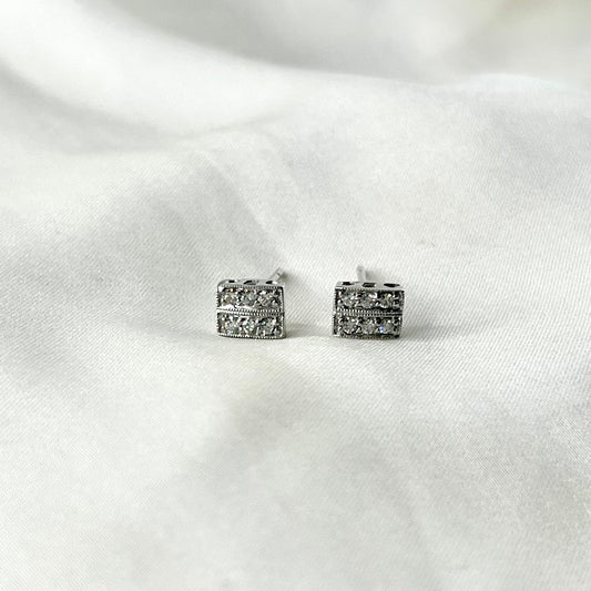 Double Bar Diamond Earrings ER083