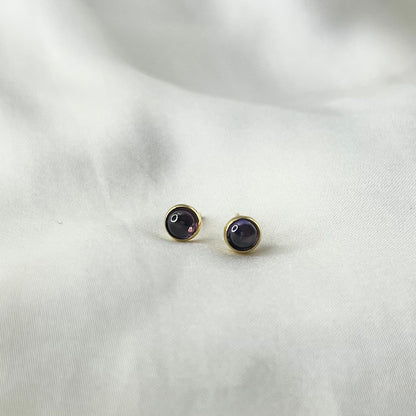 Cabochon Amethyst Earrings ER085