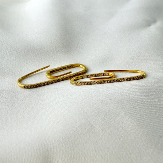 Paper Clip Diamond Danglings DE030