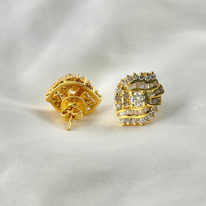 Cluster Diamond Earrings DE003