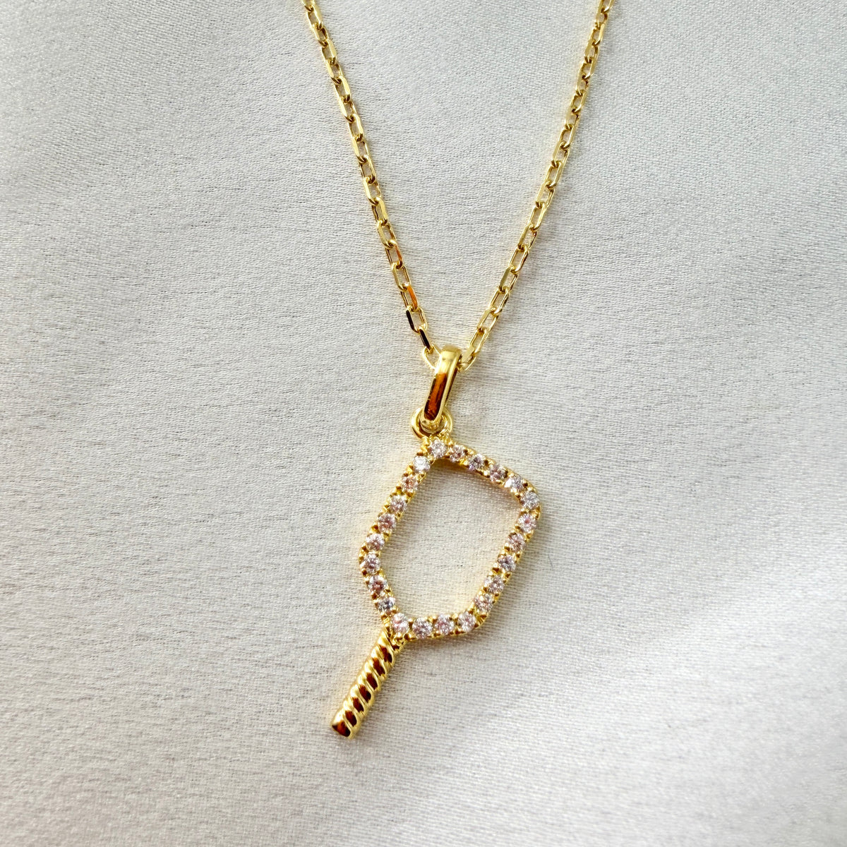 Studded Diamond Paddle Necklace NL229