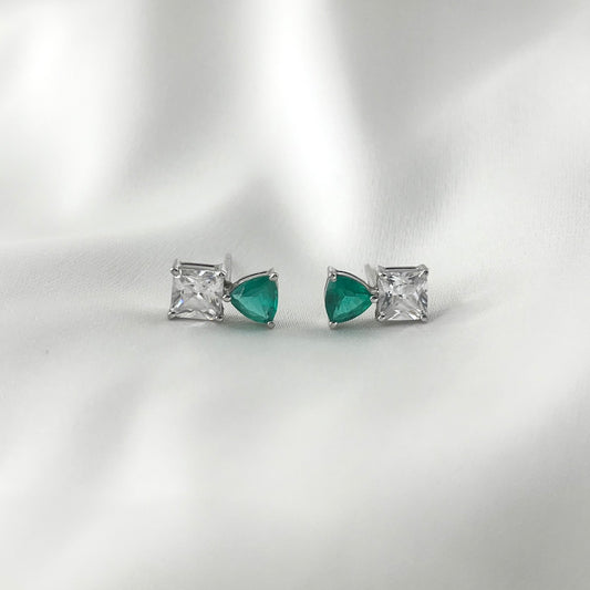 Emerald & Zirconia Earrings BS003
