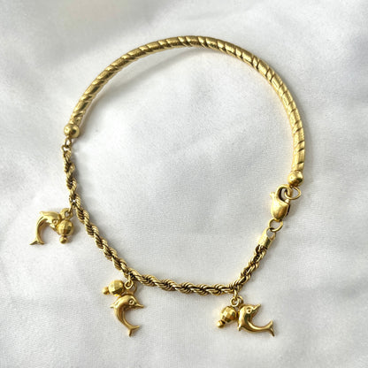 Half Bangle Dolphin Bracelet BR097