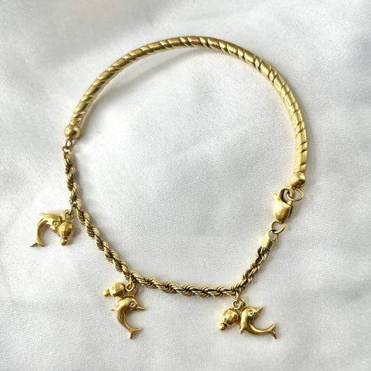 Half Bangle Dolphin Bracelet BR097