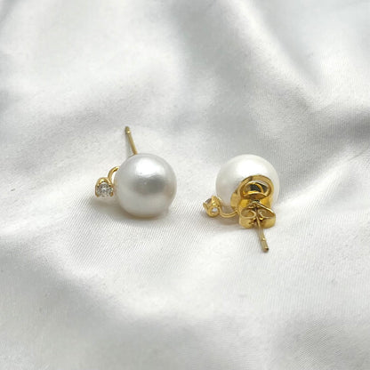 Solo Diamond South Sea Pearl Earrings ER162