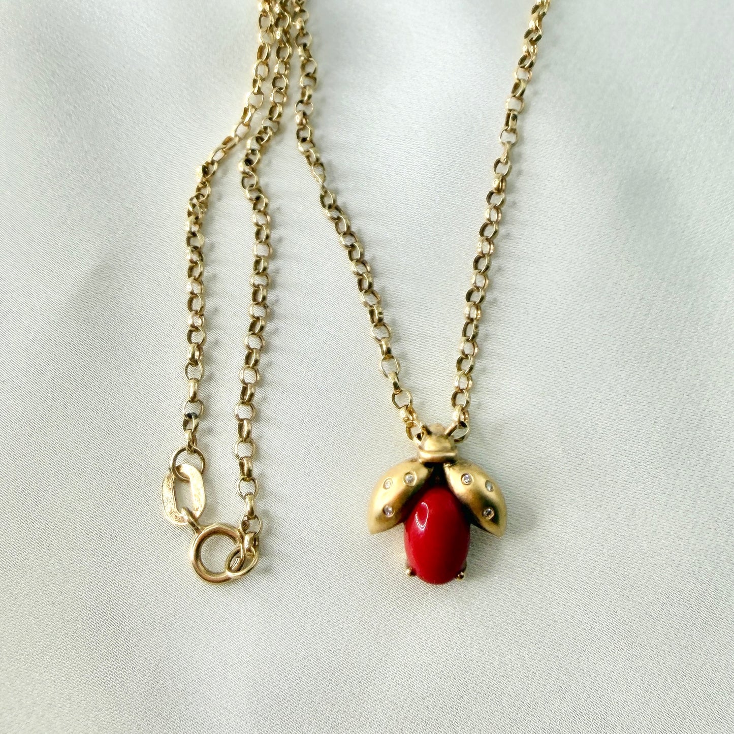 Ladybug Diamond Necklace NL218