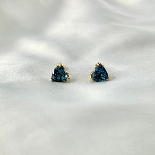 London Blue Topaz Heart Earrings BS002