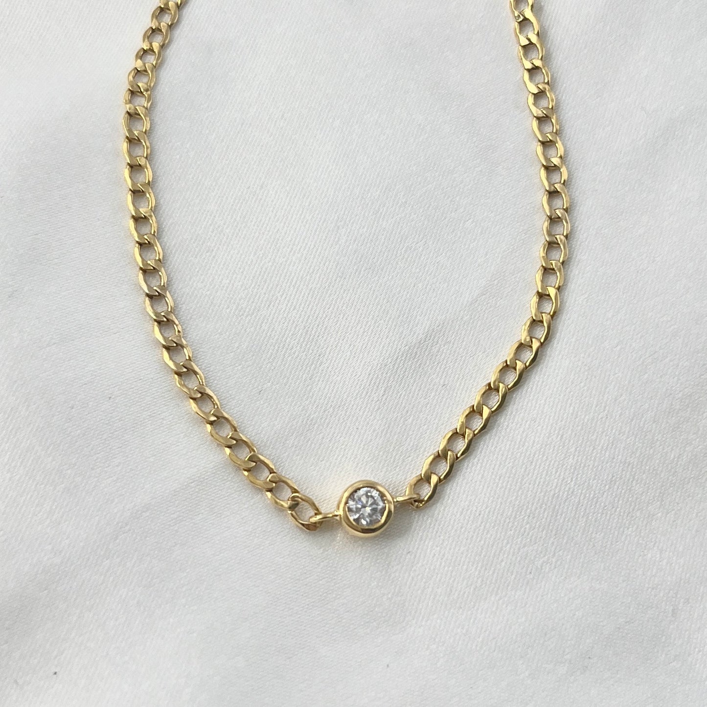 Solo Diamond Curb Chain Bracelet BR107
