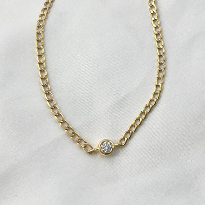 Solo Diamond Curb Chain Bracelet BR107