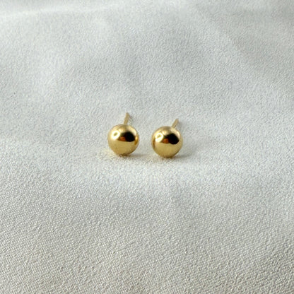 Round Ball Yellow Gold Earrings ER019