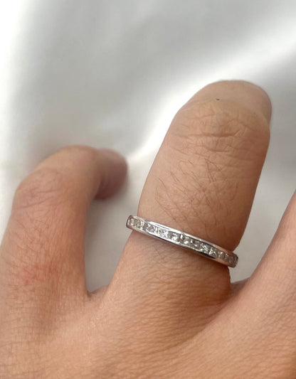 Princess Cut Half Eternity Ring RG102