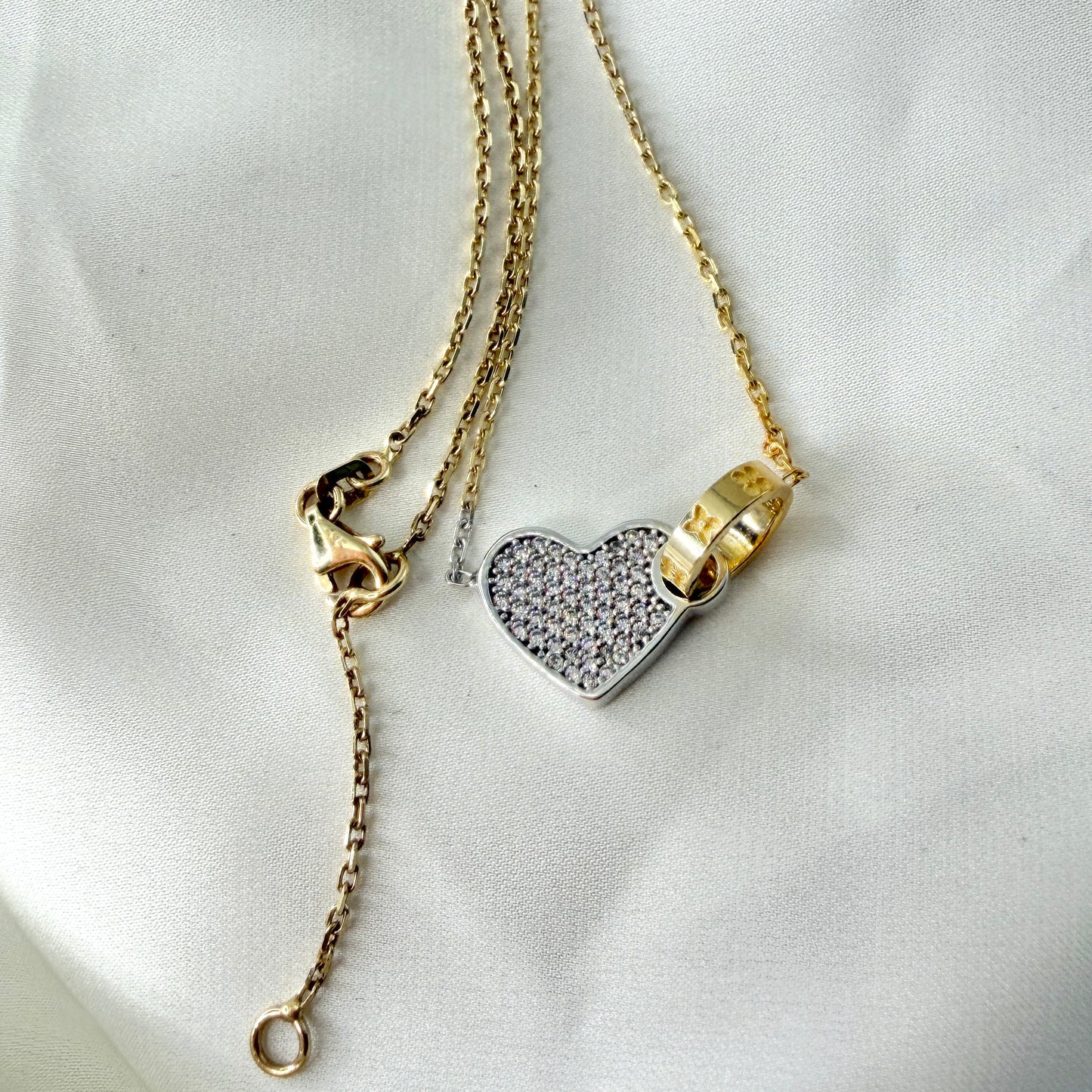 Zirconia Heart Pave Choker NL205