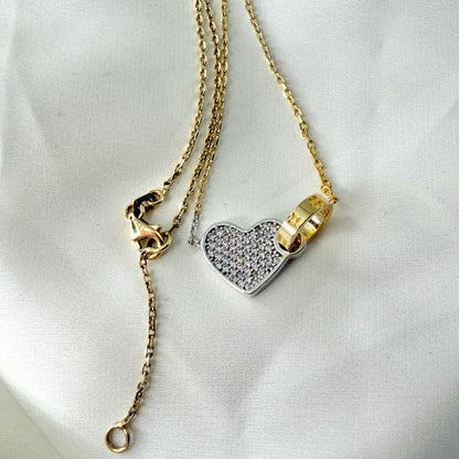 Zirconia Heart Pave Choker NL205