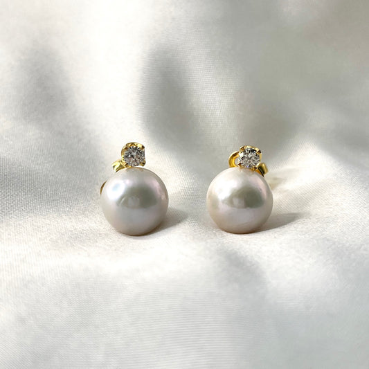 South Sea Pearl Diamond Earrings DE005