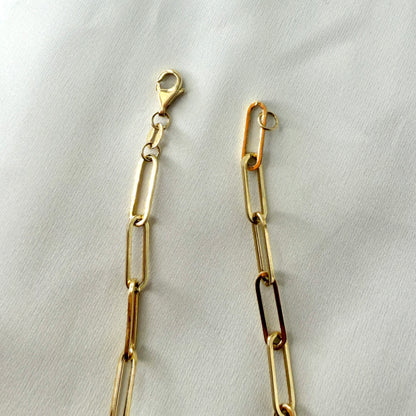 Paperclip Bracelet Yellow Gold BR122