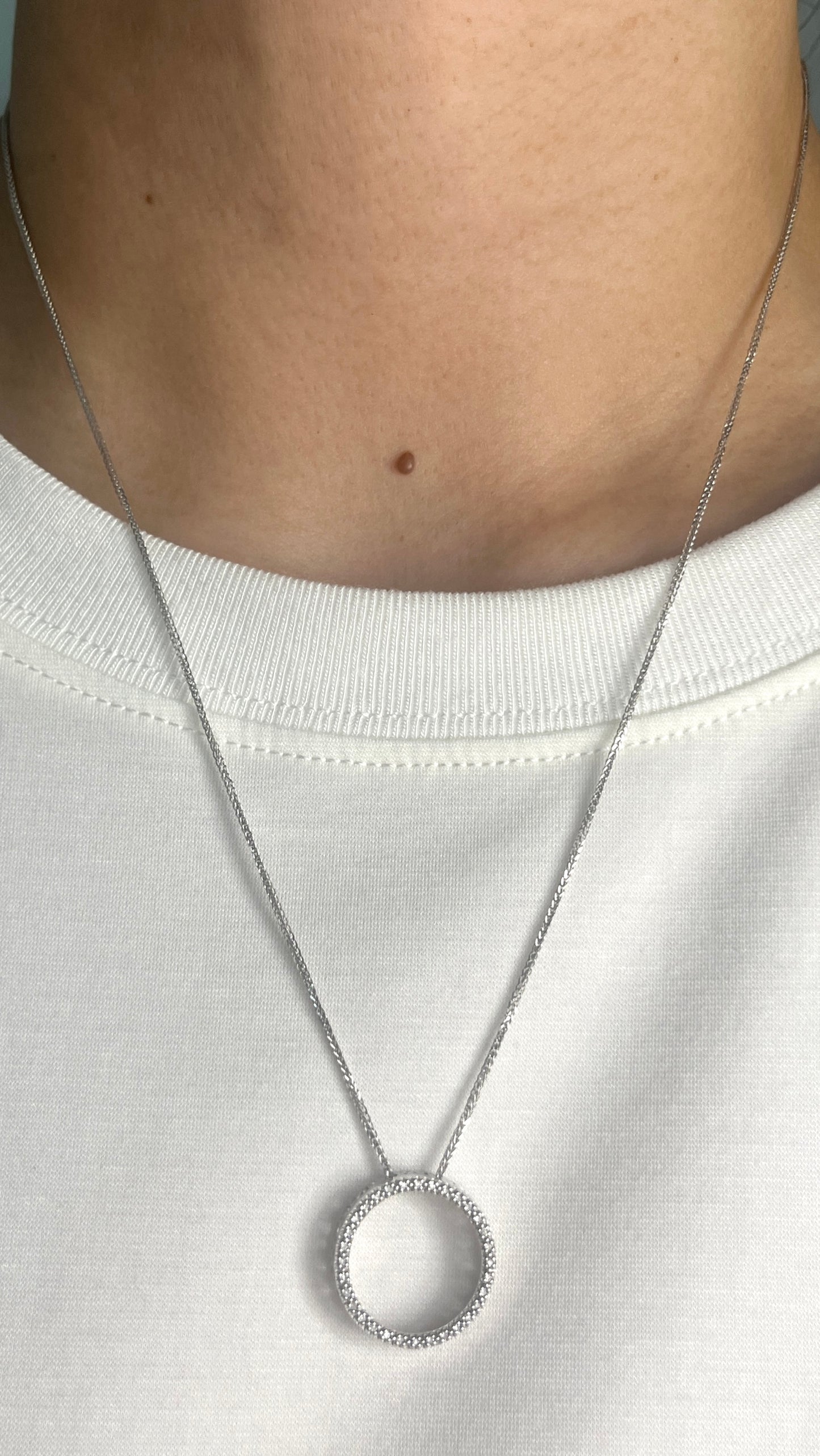 Circle Pendant Zirconia NL169