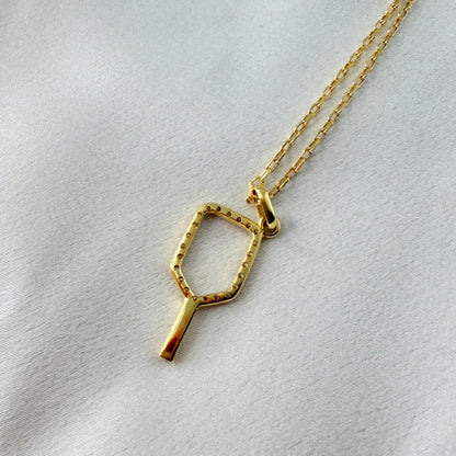 Studded Diamond Paddle Necklace NL229