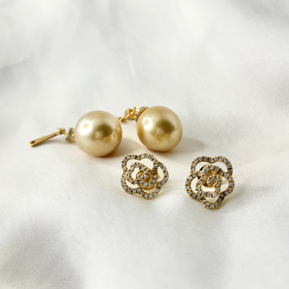 Floral/Pearls Detachable Earrings ER091
