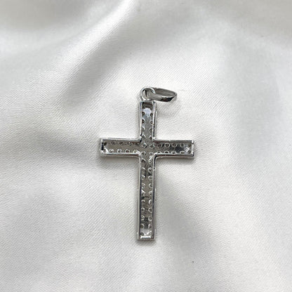 Cross Diamond White Gold Pendant PD043