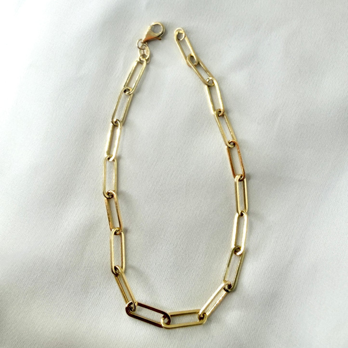 Paperclip Bracelet Yellow Gold BR122