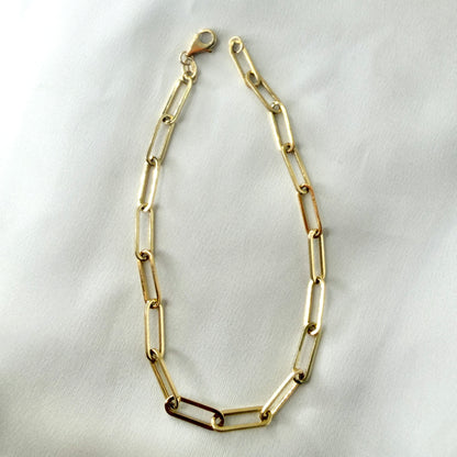 Paperclip Bracelet Yellow Gold BR122