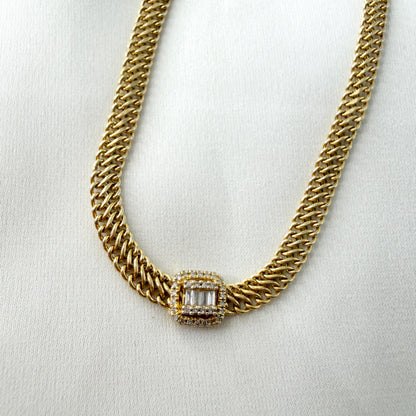 Baguette Diamond Curb Link Bracelet BR124