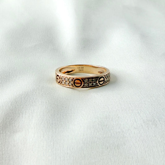 Rose Gold Diamond Band Ring RG042