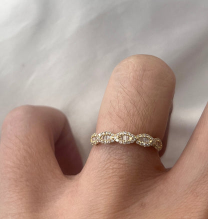 Oval Baguette Diamond Ring RG106