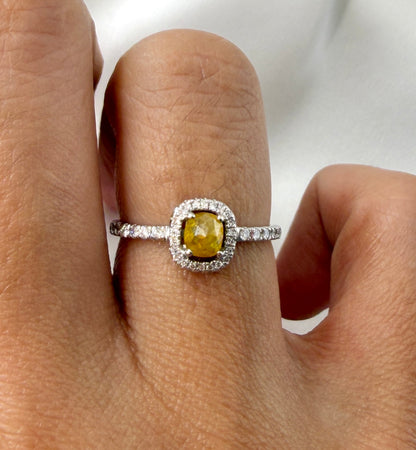 Natural Citrine Diamond Ring RG026