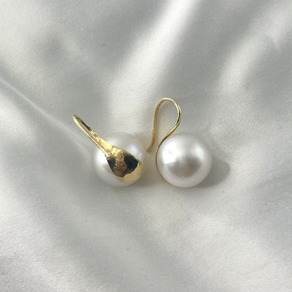 White Pearl Drop Earrings ER143