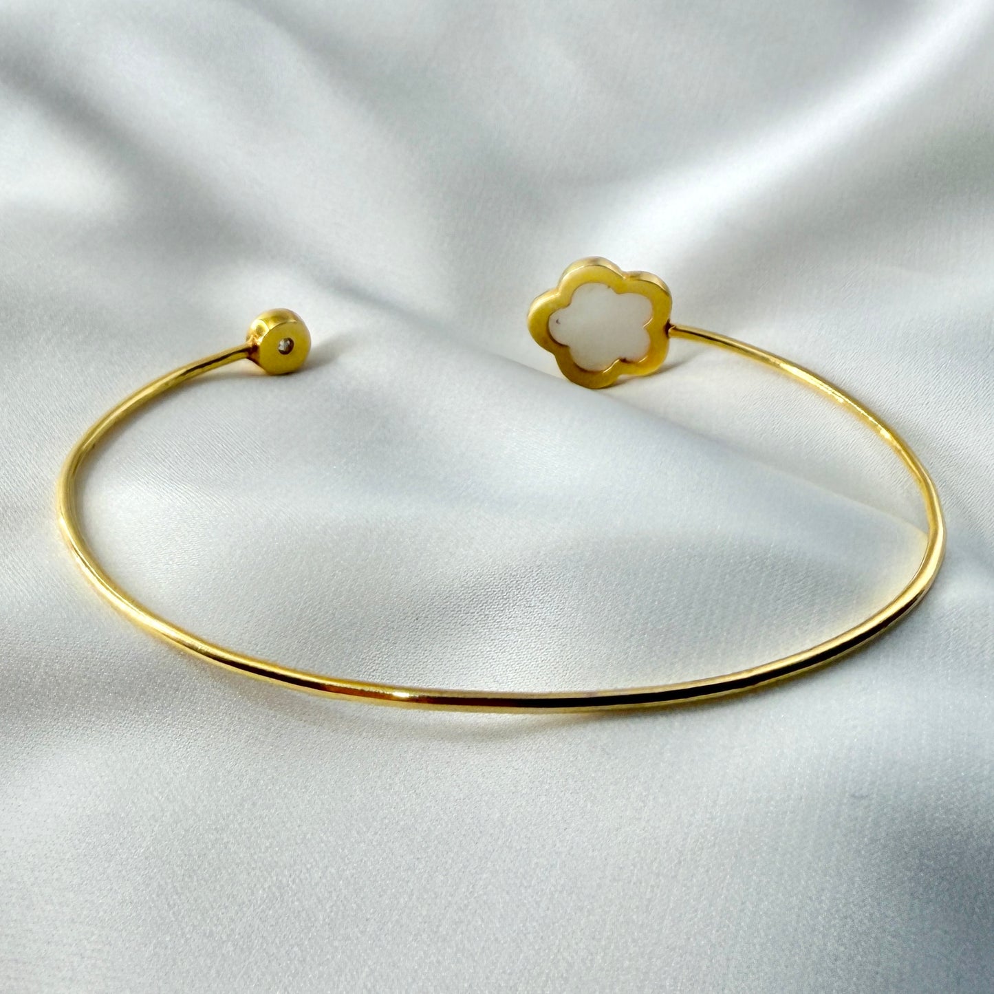 Mother of Pearl Diamond Bangle BR116