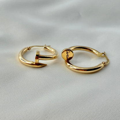 Nail Creole Earrings ER009