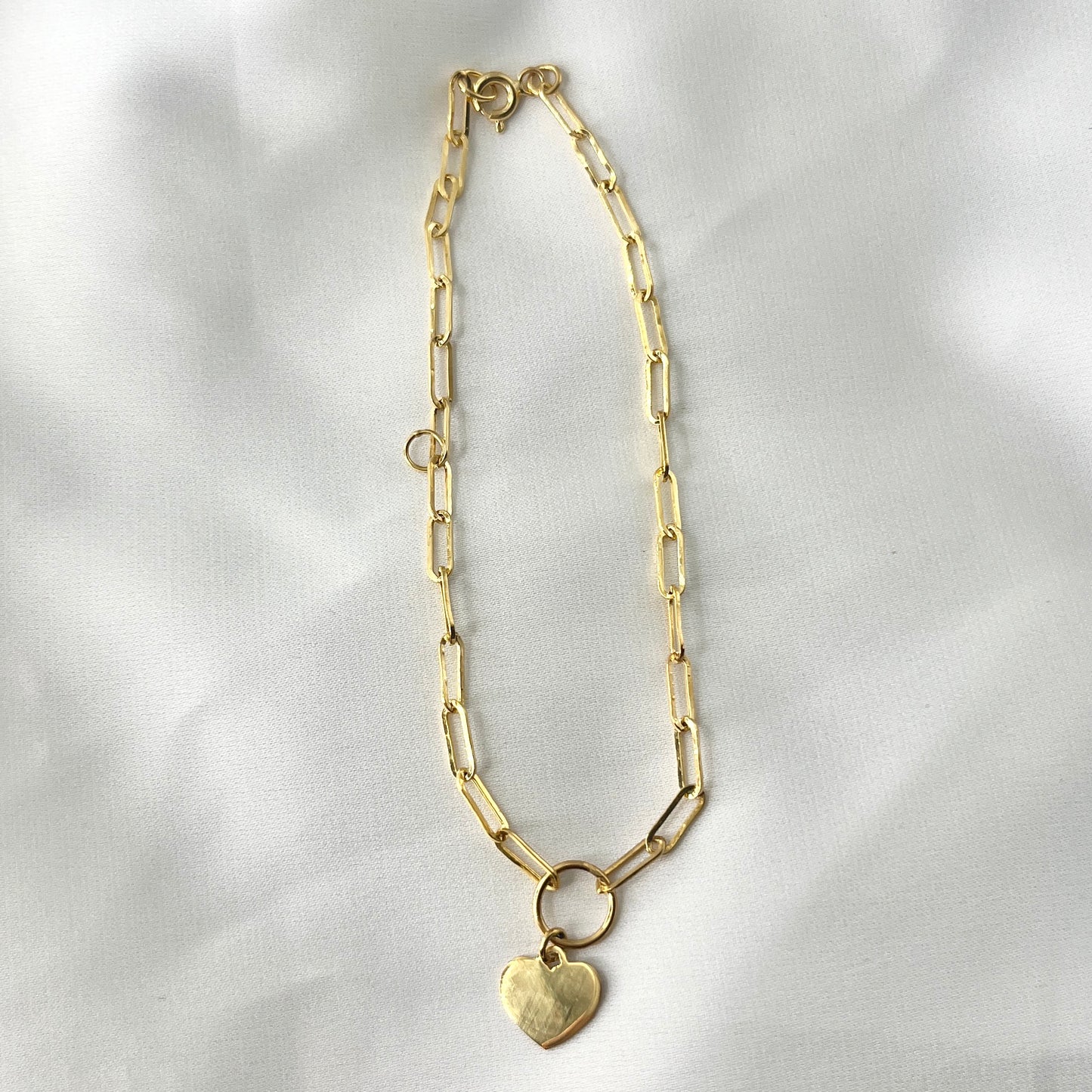 Paperclip Hear Charm Bracelet BR109