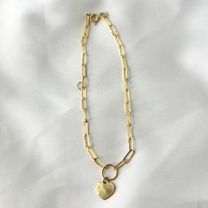 Paperclip Hear Charm Bracelet BR109